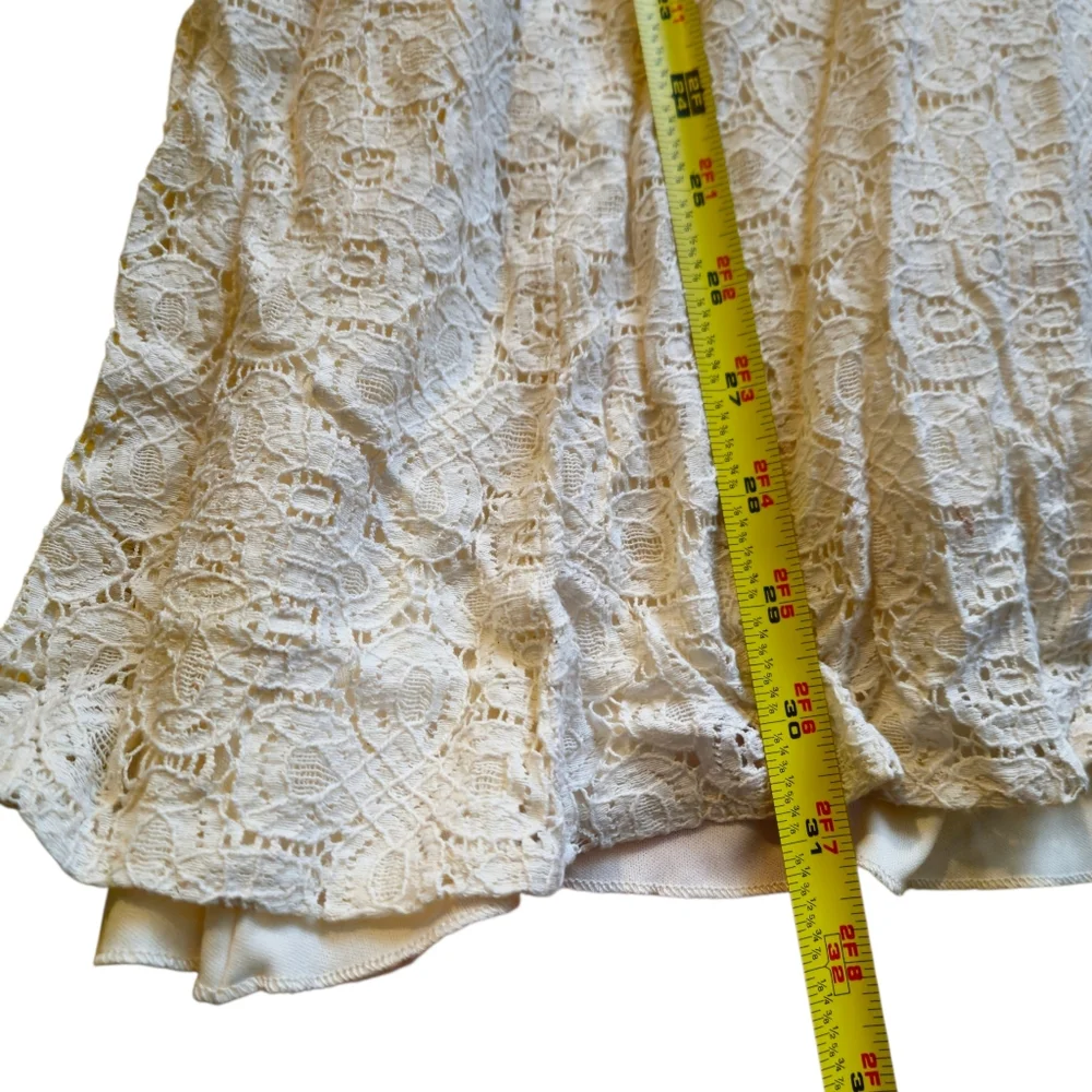 CITY TRIANGLES Halter Crochet Lace Skater Dress Keyhole Summer Boho Size 13
